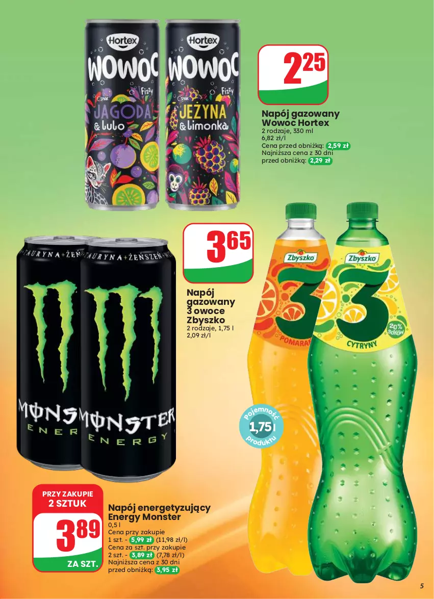 Gazetka promocyjna Dino - Gazetka 33 / 2026 - ważna 12.08 do 18.08.2026 - strona 5 - produkty: Hortex, Napój, Napój gazowany, Owoce