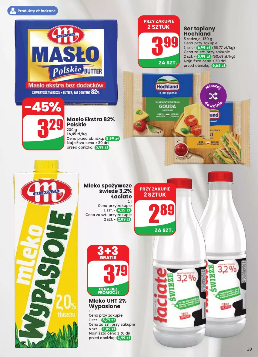 Gazetka promocyjna Dino - Gazetka 33 / 2026 - ważna 12.08 do 18.08.2026 - strona 53 - produkty: Gra, Hochland, Masło, Mleko, Ser, Ser topiony, Top