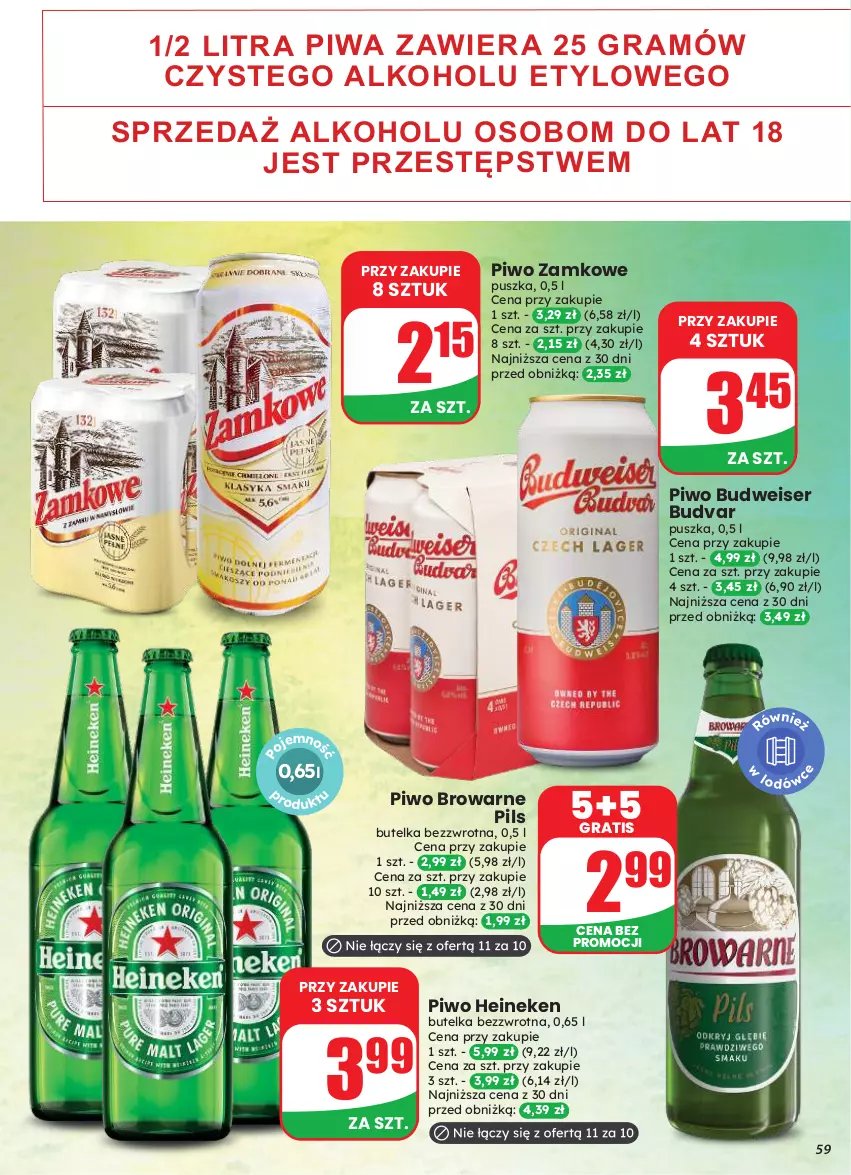 Gazetka promocyjna Dino - Gazetka 33 / 2026 - ważna 12.08 do 18.08.2026 - strona 59 - produkty: Gra, Heineken, Piwa, Piwo, Ser