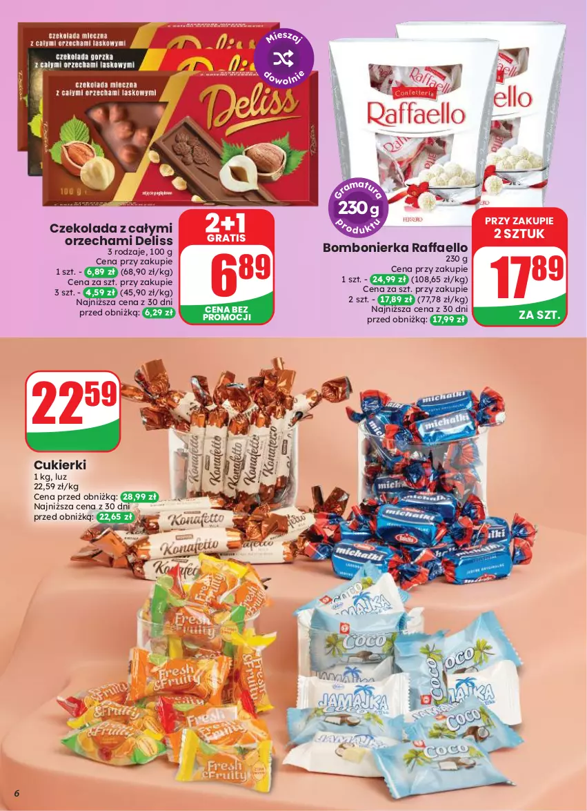 Gazetka promocyjna Dino - Gazetka 33 / 2026 - ważna 12.08 do 18.08.2026 - strona 6 - produkty: Cukier, Cukierki, Czekolada, Deliss, Fa, Gra, Raffaello