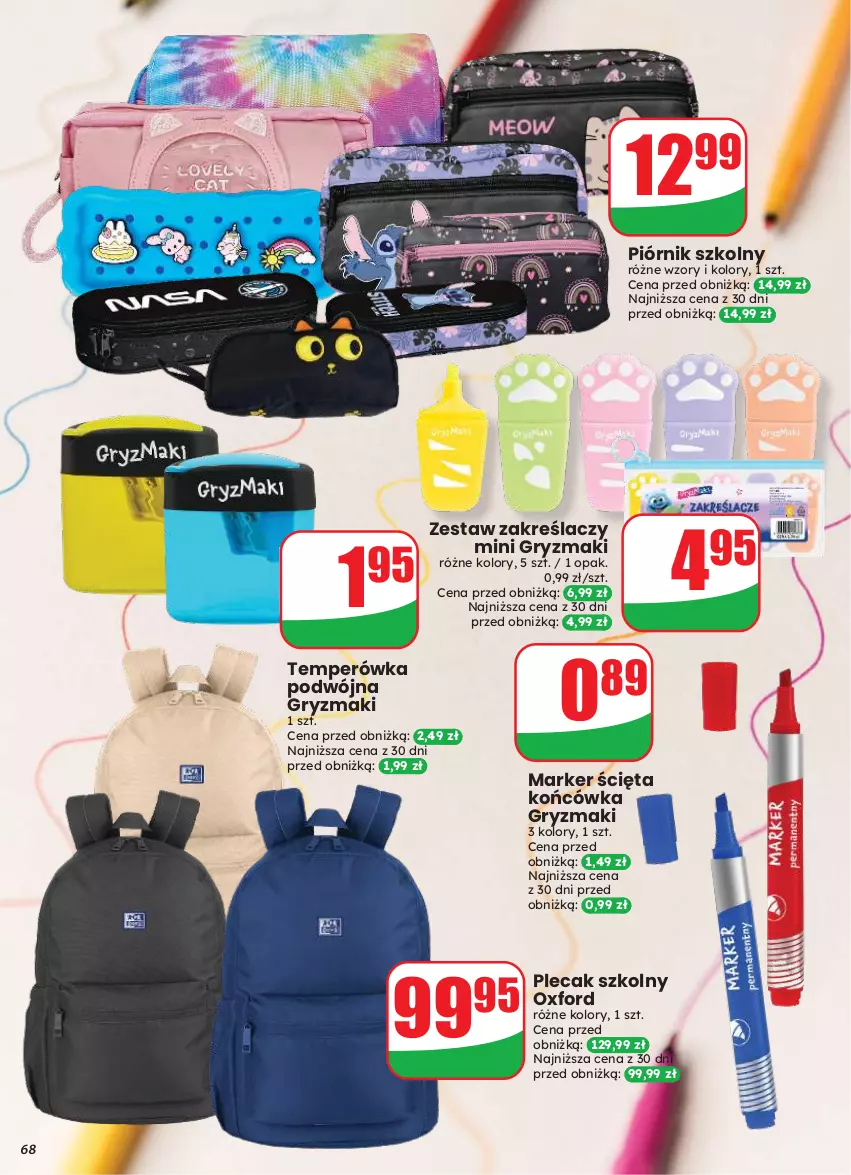 Gazetka promocyjna Dino - Gazetka 33 / 2026 - ważna 12.08 do 18.08.2026 - strona 68 - produkty: Gry, Marker, Piórnik, Plecak
