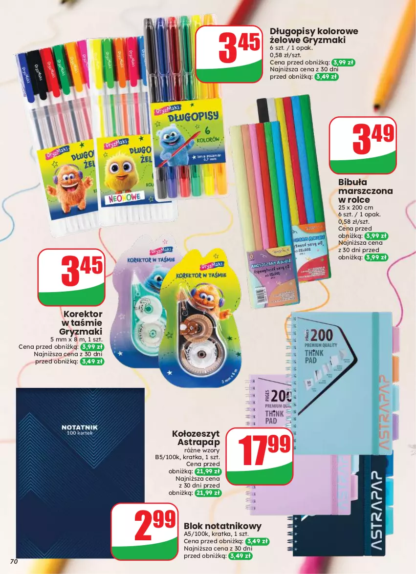 Gazetka promocyjna Dino - Gazetka 33 / 2026 - ważna 12.08 do 18.08.2026 - strona 70 - produkty: Długopis, Gry, Mars
