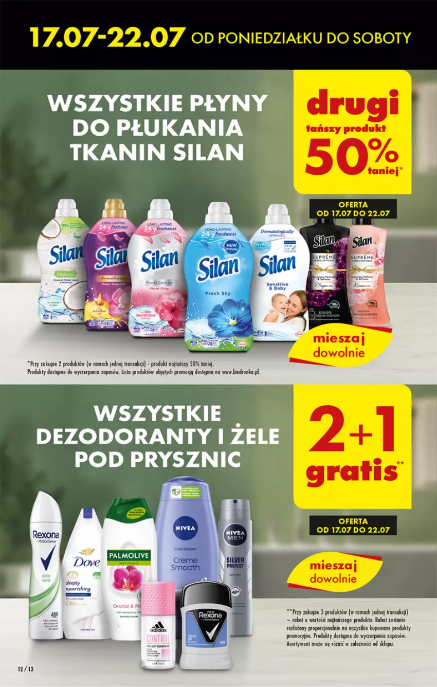 Gazetka promocyjna Biedronka - Od poniedzialku - ważna 17.07 do 22.07.2023 - strona 12 - produkty: Dezodorant, Por, Rama, Ser, Silan, Tran