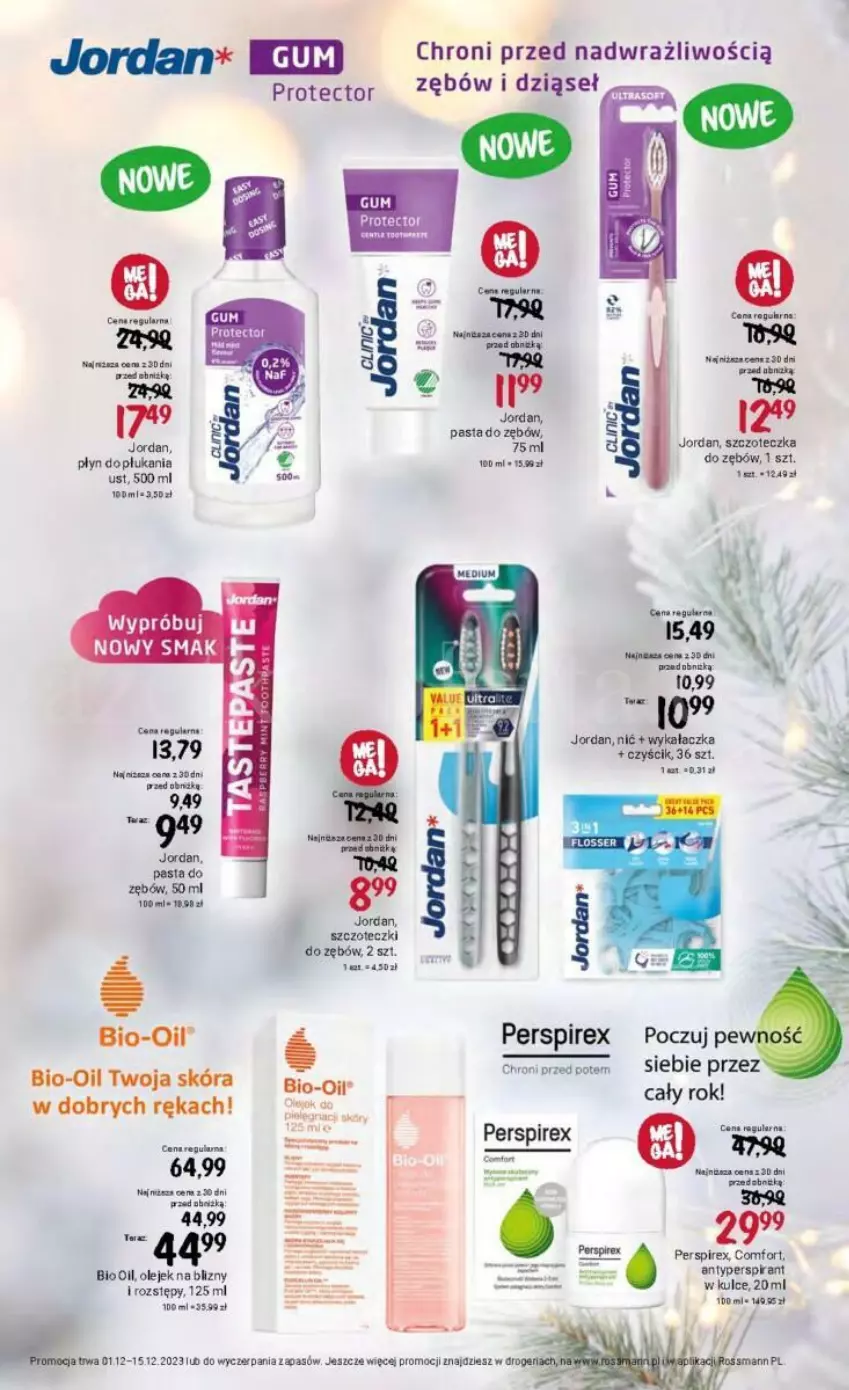 Gazetka promocyjna Rossmann - ważna 01.12 do 15.12.2023 - strona 16 - produkty: Antyperspirant, Bio-Oil, Olej, Pasta do zębów, Szczoteczka