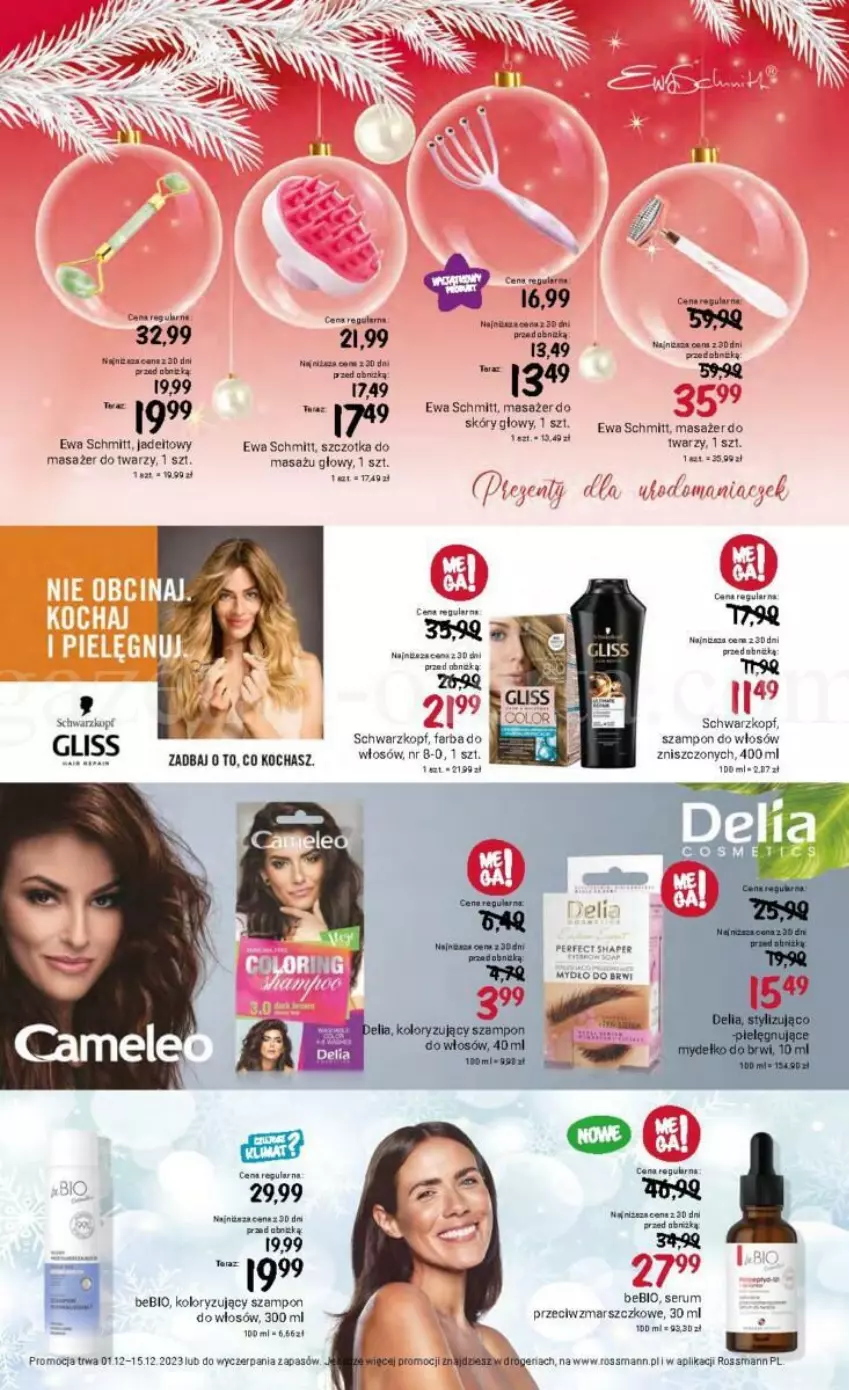 Gazetka promocyjna Rossmann - ważna 01.12 do 15.12.2023 - strona 6 - produkty: Ewa Schmitt, Fa, Farba do włosów, Gala, Jadel, Koc, Mars, Masażer, Mydło, Rum, Schwarzkopf, Ser, Serum, Szampon, Szczotka