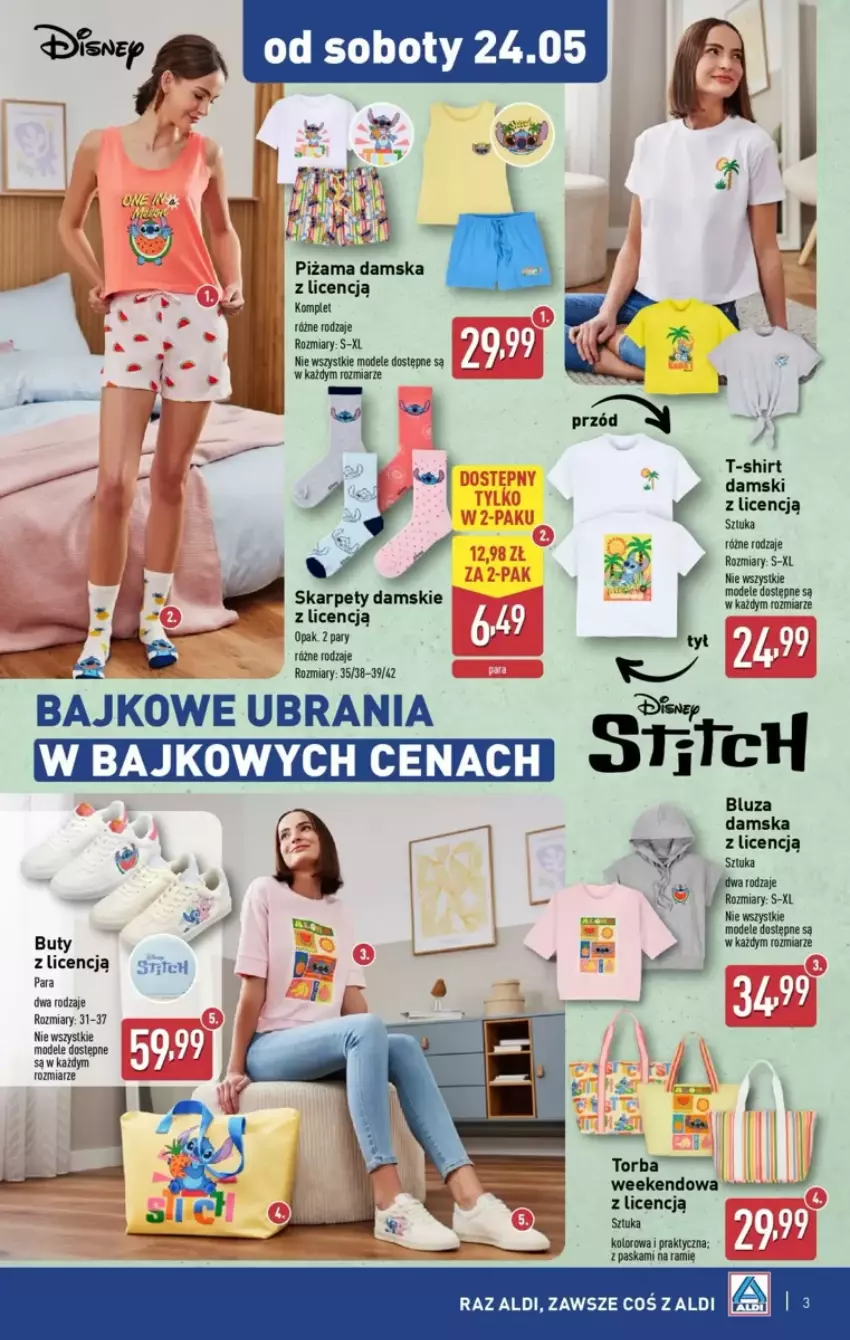 Gazetka promocyjna Aldi - ważna 24.05 do 30.05.2025 - strona 2 - produkty: Bluza, Buty, Karp, Piżama, T-shirt, Torba, Ubrania