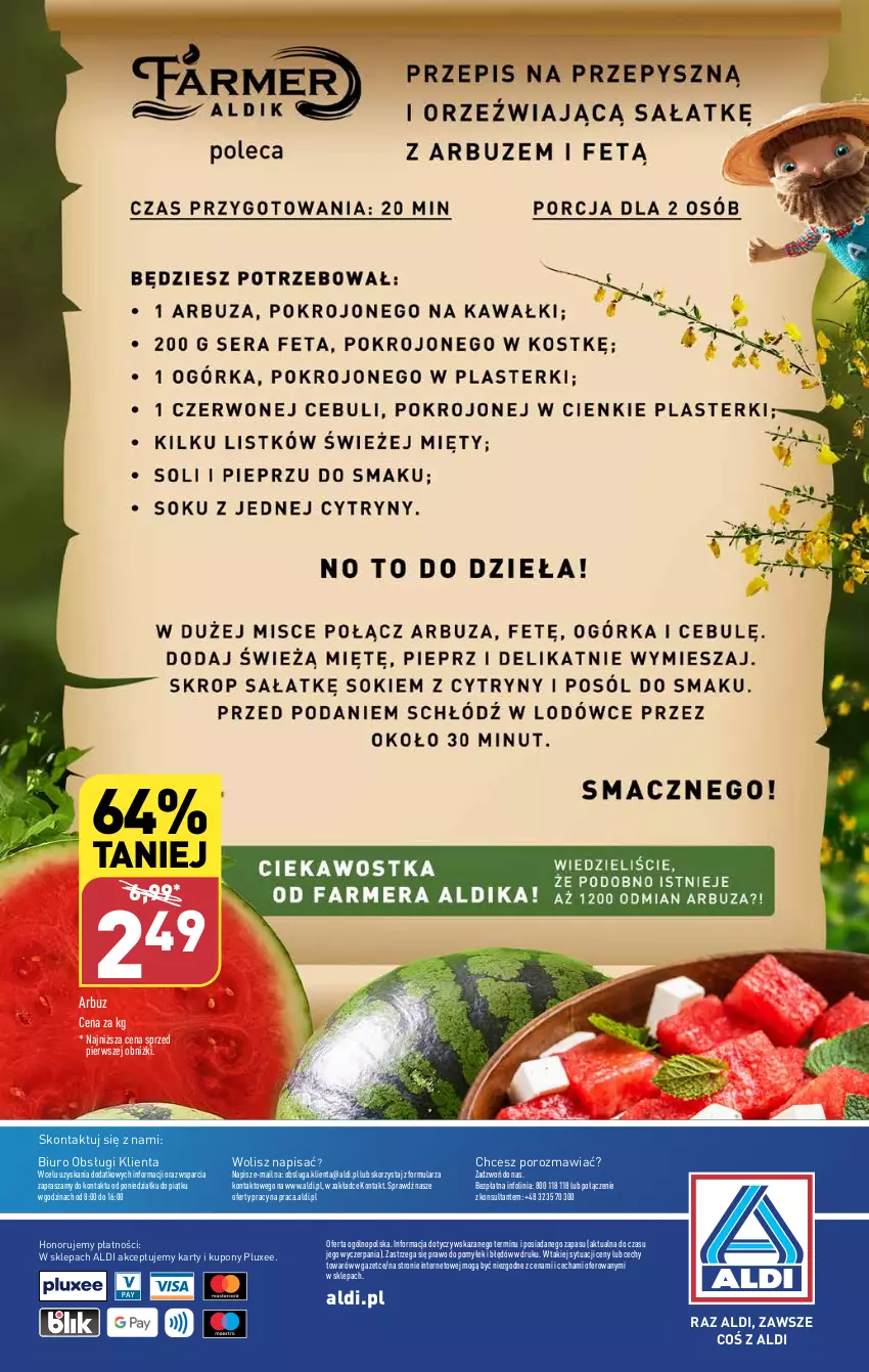 Gazetka promocyjna Aldi - Farmer ALDIK poleca świeże owoce i warzywa - ważna 17.06 do 22.06.2024 - strona 8 - produkty: Arbuz, Biuro, O nas, Por