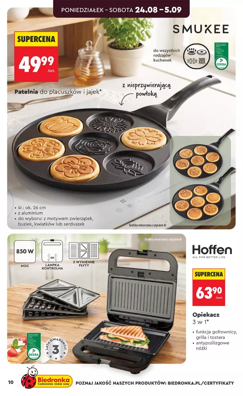 Gazetka promocyjna Biedronka - Okazje Tygodnia - ważna 24.08 do 05.09.2026 - strona 10 - produkty: Grill, Patelnia, Ser, Tera, Toster