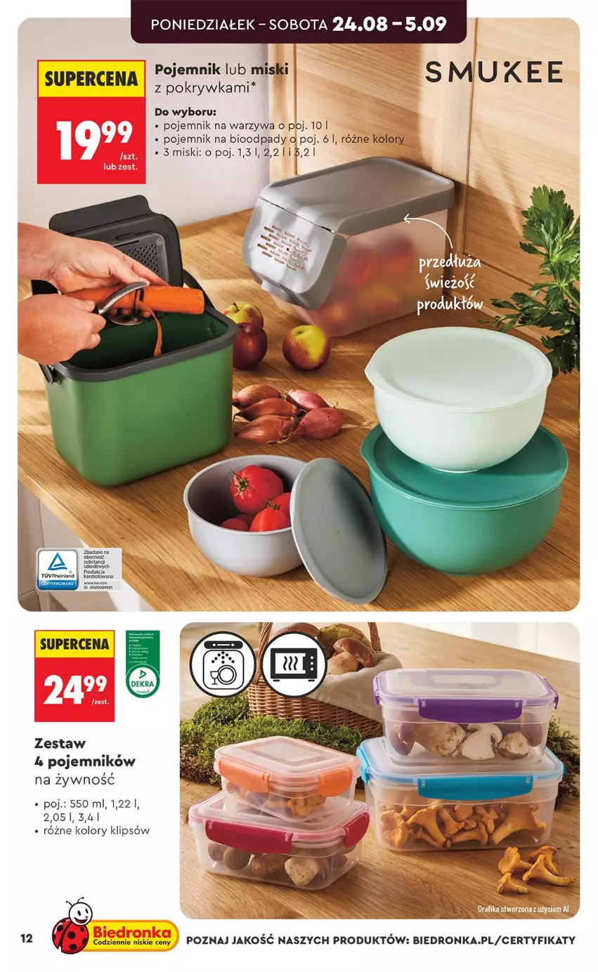 Gazetka promocyjna Biedronka - Okazje Tygodnia - ważna 24.08 do 05.09.2026 - strona 12 - produkty: Pojemnik, Warzywa