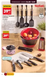 Gazetka promocyjna Biedronka - Okazje Tygodnia - Gazetka - ważna od 05.09 do 05.09.2026 - strona 4 - produkty: Przybory kuchenne, Noż, Gra, Durszlak, Nóż uniwersalny, Rozdrabniacz, Tarka, Obieraczka, Nóż szefa kuchni, Miska, Grafika, Fa