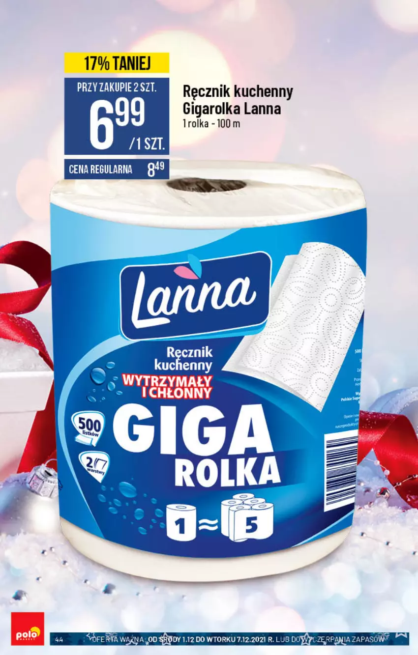 Gazetka promocyjna PoloMarket - Gazetka pomocyjna - ważna 01.12 do 07.12.2021 - strona 44 - produkty: Ręcznik, Ręcznik kuchenny