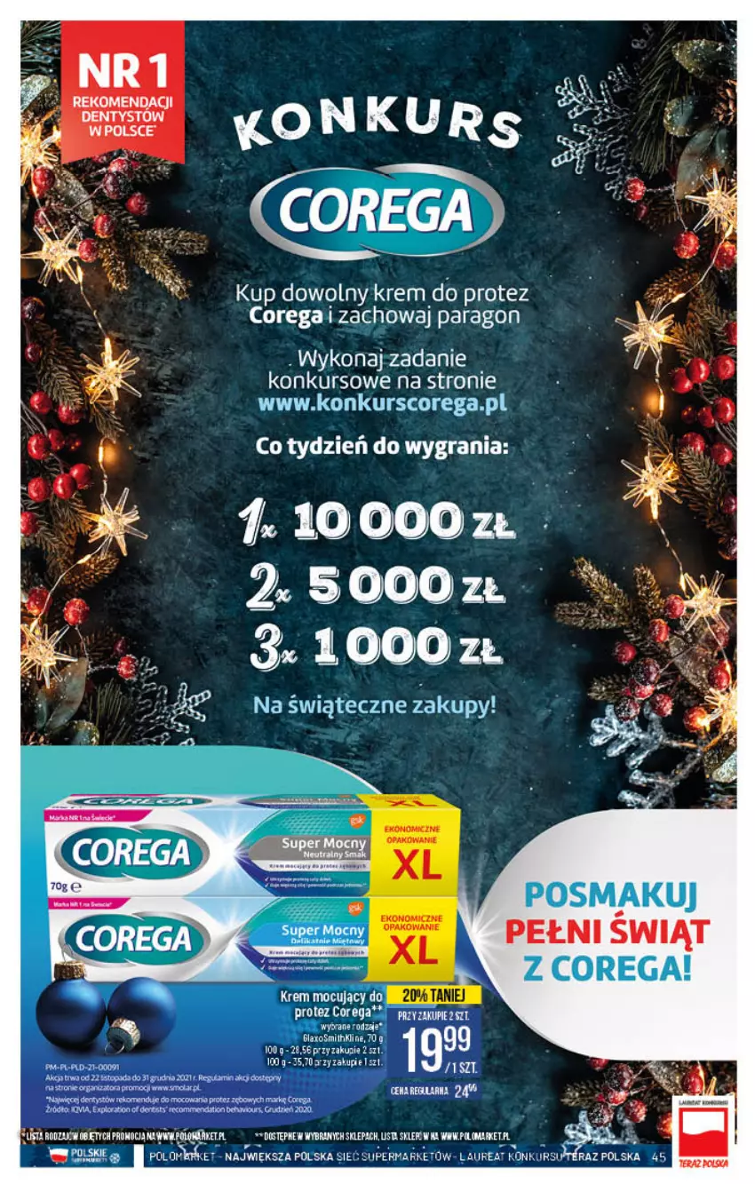 Gazetka promocyjna PoloMarket - Gazetka pomocyjna - ważna 01.12 do 07.12.2021 - strona 45 - produkty: Corega, Gra, Laur, Por, Tera, Top