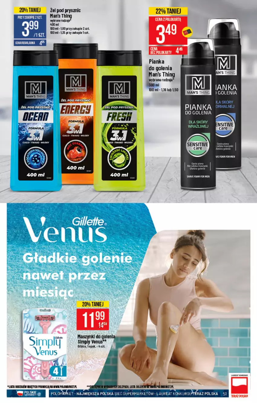 Gazetka promocyjna PoloMarket - Gazetka pomocyjna - ważna 01.12 do 07.12.2021 - strona 51 - produkty: BIC, Owoce, Pianka do golenia, Venus