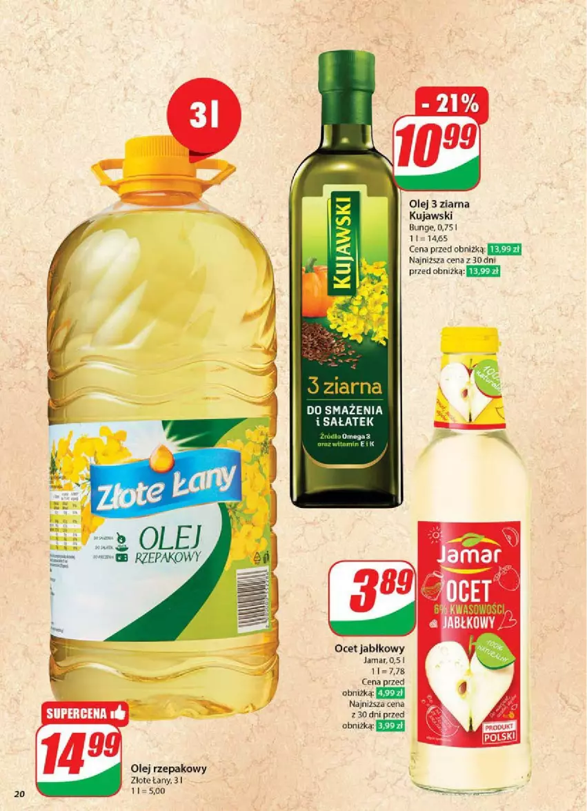 Gazetka promocyjna Dino - ważna 14.05 do 20.05.2025 - strona 13 - produkty: Kujawski, Ocet, Olej, Olej rzepakowy, Sałat, Tran