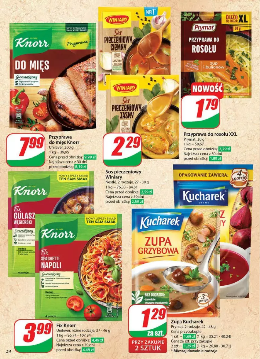 Gazetka promocyjna Dino - ważna 14.05 do 20.05.2025 - strona 17 - produkty: Knorr, Kucharek, Piec, Prymat, Przyprawa do rosołu, Winiary, Zupa