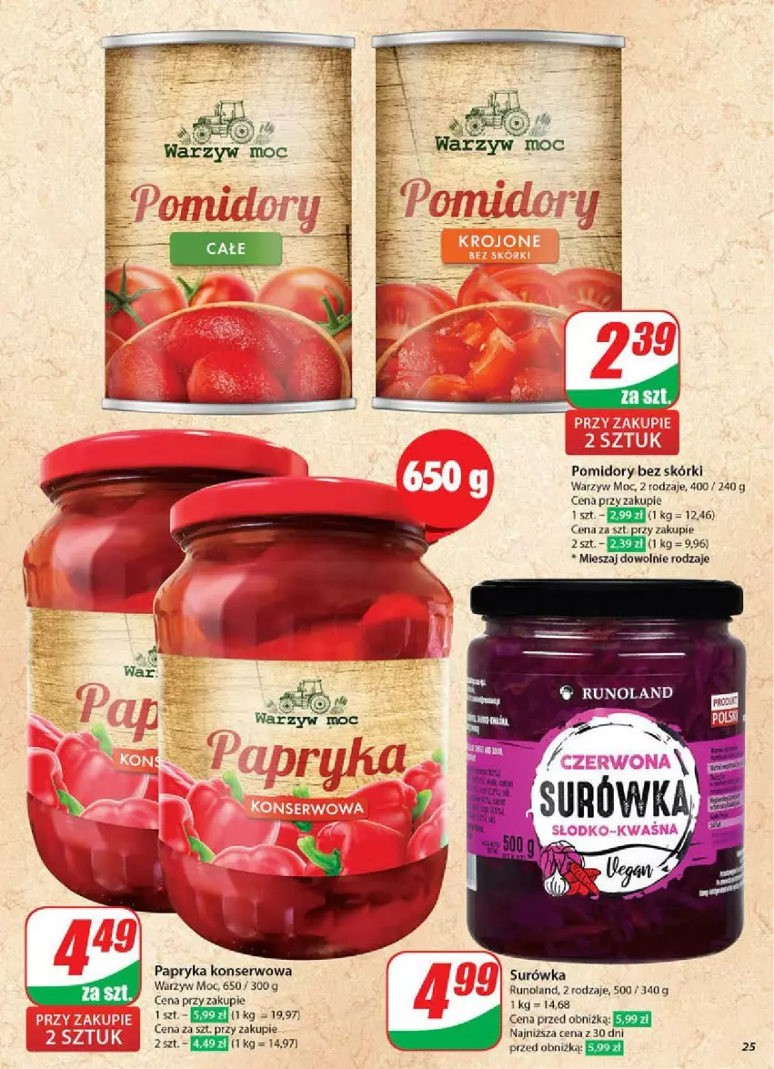 Gazetka promocyjna Dino - ważna 14.05 do 20.05.2025 - strona 18 - produkty: HP, Papryka, Pomidory, Runoland, Ser, Surówka