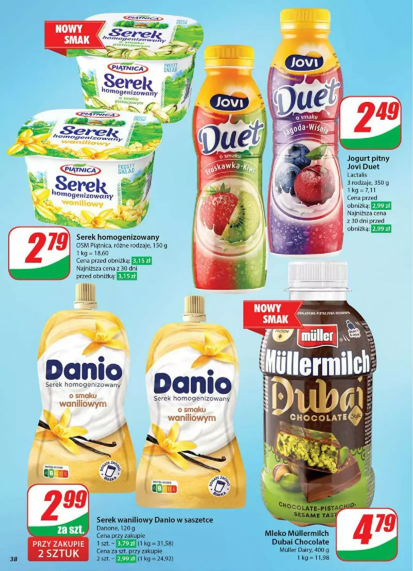 Gazetka promocyjna Dino - ważna 14.05 do 20.05.2025 - strona 32 - produkty: Danio, Gra, Jogurt, Jogurt pitny, Mleko, Piątnica, Ser, Serek, Serek homogenizowany