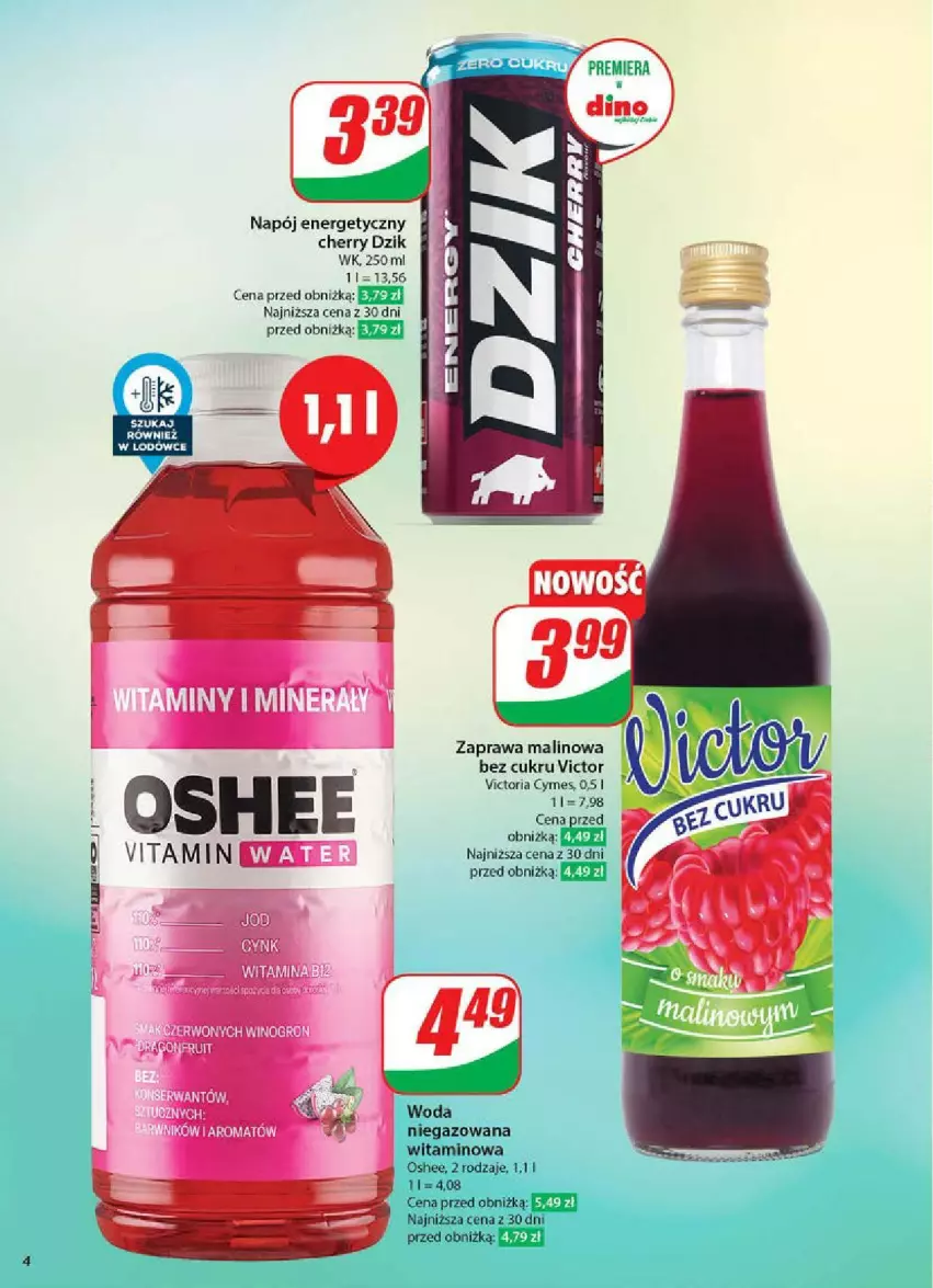 Gazetka promocyjna Dino - ważna 14.05 do 20.05.2025 - strona 34 - produkty: Napój, Napój energetyczny, Oshee, Woda, Woda niegazowana