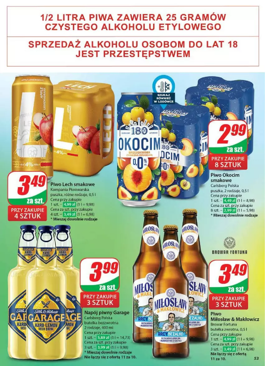 Gazetka promocyjna Dino - ważna 14.05 do 20.05.2025 - strona 49 - produkty: Carlsberg, Fortuna, Gra, Koc, LG, Napój, NBA, Okocim, Piwa, Piwo