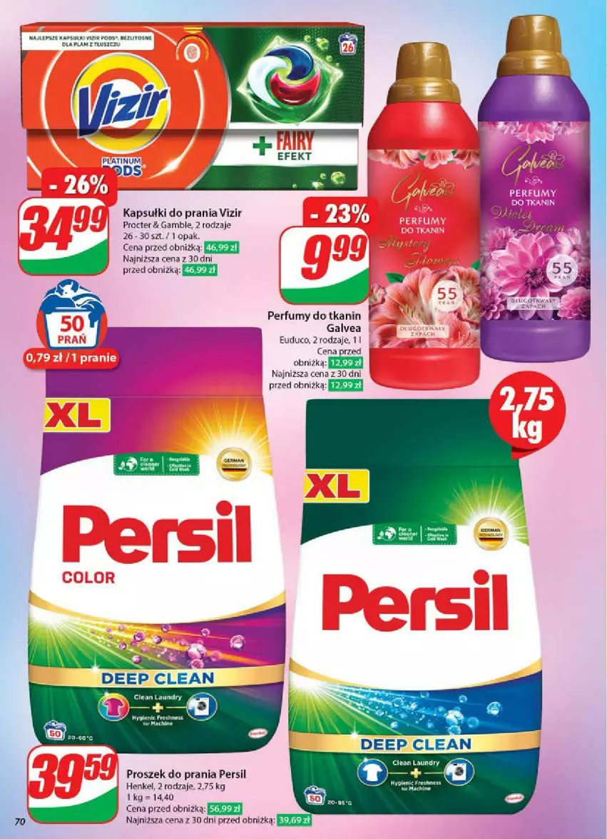 Gazetka promocyjna Dino - ważna 14.05 do 20.05.2025 - strona 68 - produkty: Fa, Kapsułki do prania, Perfum, Persil, Proszek do prania, Vizir