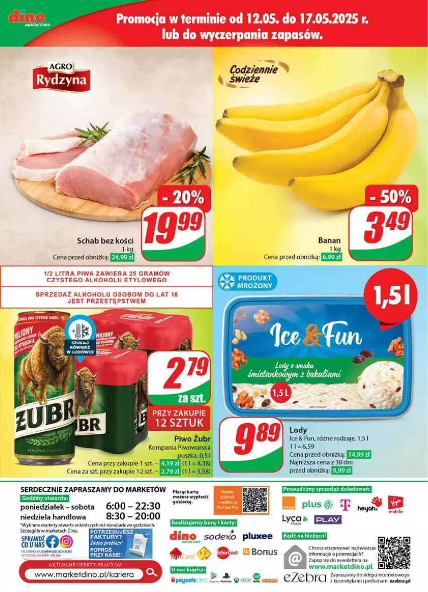 Gazetka promocyjna Dino - ważna 14.05 do 20.05.2025 - strona 69 - produkty: Fa, Lody, Mysz, Perfum, Schab bez kości, Ser, Tera