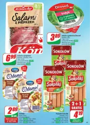 Gazetka promocyjna Dino - Gazetka - ważna od 20.05 do 20.05.2025 - strona 40 - produkty: Sałatka, Parówki sokoliki, Sok, Gra, Salami, Sokołów, Parówki, Saga, Sałat, Pieprz, Gala, Lisner, Fa