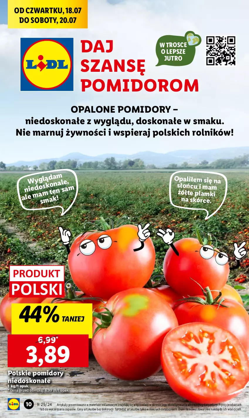 Gazetka promocyjna Lidl - GAZETKA - ważna 18.07 do 20.07.2024 - strona 14 - produkty: Pomidory, Rolnik