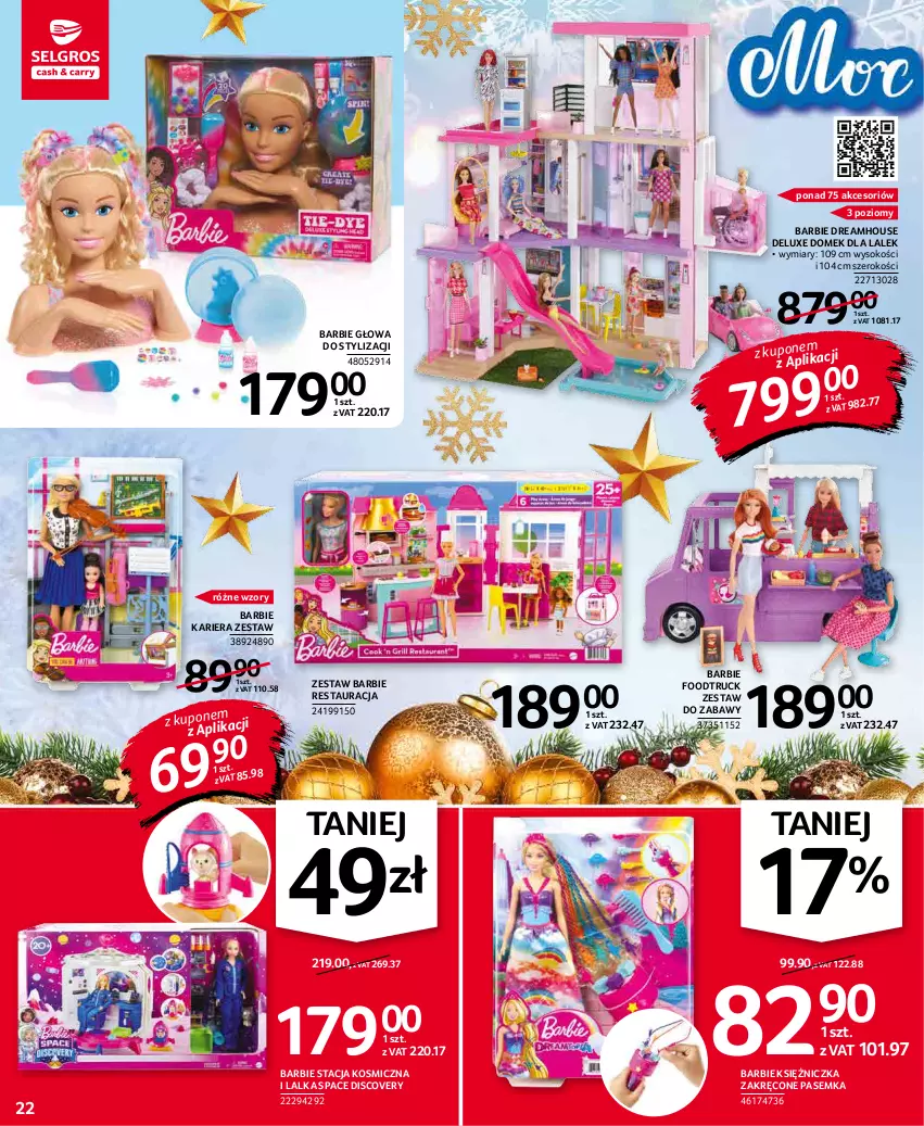 Gazetka promocyjna Selgros - Oferta przemysłowa - ważna 02.12 do 15.12.2021 - strona 22 - produkty: Barbie, Discover, Domek dla lalek, Lalka, Sok