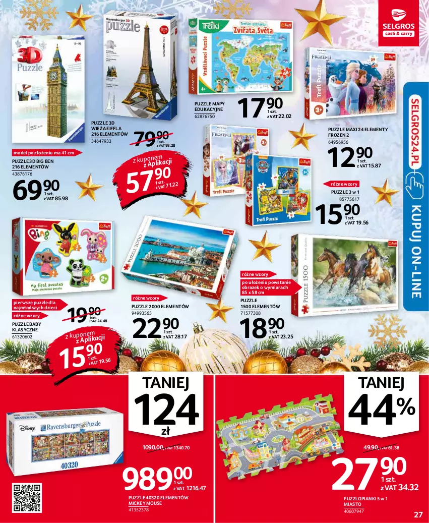 Gazetka promocyjna Selgros - Oferta przemysłowa - ważna 02.12 do 15.12.2021 - strona 27 - produkty: Dzieci, Frozen, Obraz, Puzzle