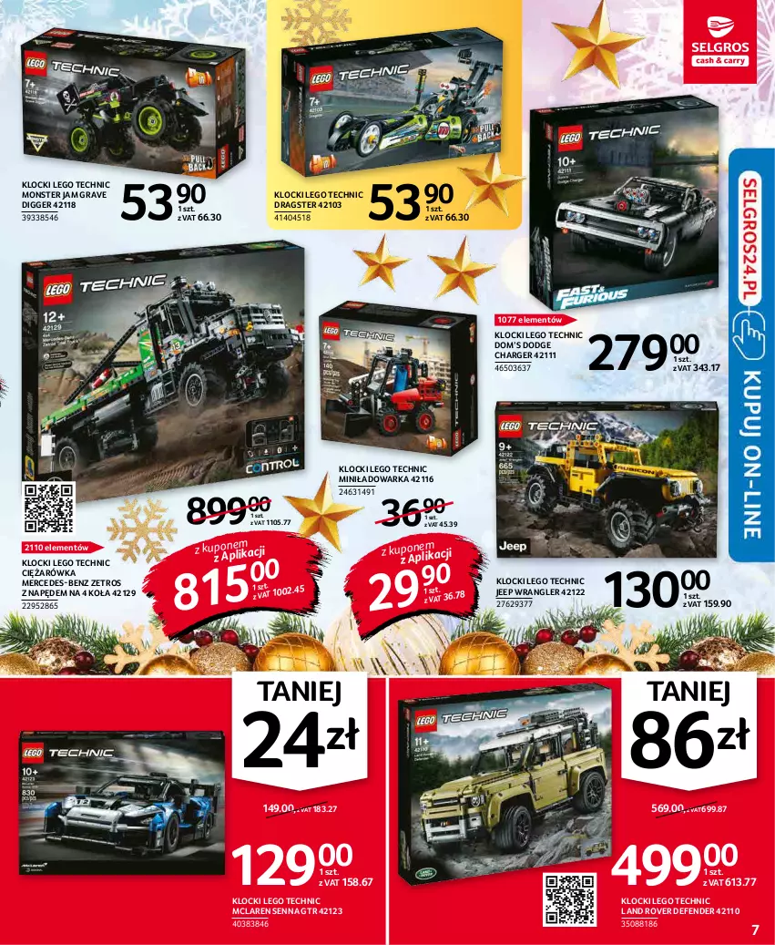 Gazetka promocyjna Selgros - Oferta przemysłowa - ważna 02.12 do 15.12.2021 - strona 7 - produkty: Gra, Klocki, Land Rover, LEGO, LEGO Technic, Warka