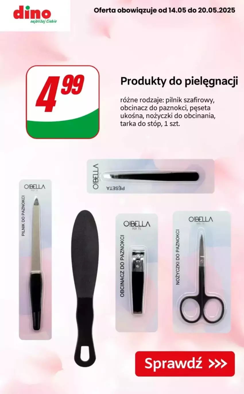 Gazetka promocyjna Dino - ważna 15.05 do 20.05.2025 - strona 8 - produkty: Bell, Bella, JBL, Noż, Nożyczki, Pęseta, Pilnik, Ser, Tarka, Tarka do stóp
