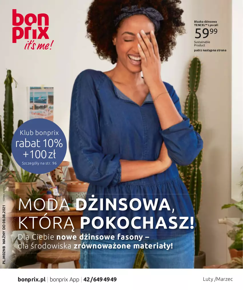 Gazetka promocyjna Bonprix - MODA DŻINSOWA, KTÓRĄ POKOCHASZ! - ważna 08.02 do 08.08.2021 - strona 1 - produkty: Fa, Koc, Moda, Sony