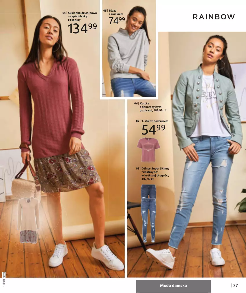 Gazetka promocyjna Bonprix - MODA DŻINSOWA, KTÓRĄ POKOCHASZ! - ważna 08.02 do 08.08.2021 - strona 29 - produkty: Bluza, Dżinsy, Kurtka, Moda, Sukienka, T-shirt