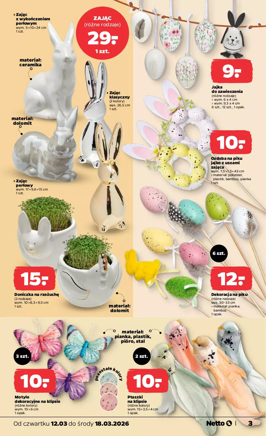 Gazetka promocyjna Netto - Od Czwartku - ważna 12.03 do 18.03.2026 - strona 3 - produkty: Ozdoba