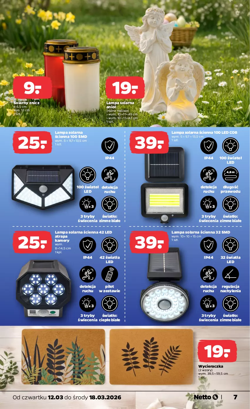 Gazetka promocyjna Netto - Od Czwartku - ważna 12.03 do 18.03.2026 - strona 7 - produkty: Kamery, Lampa, Wycieraczka, Znicz