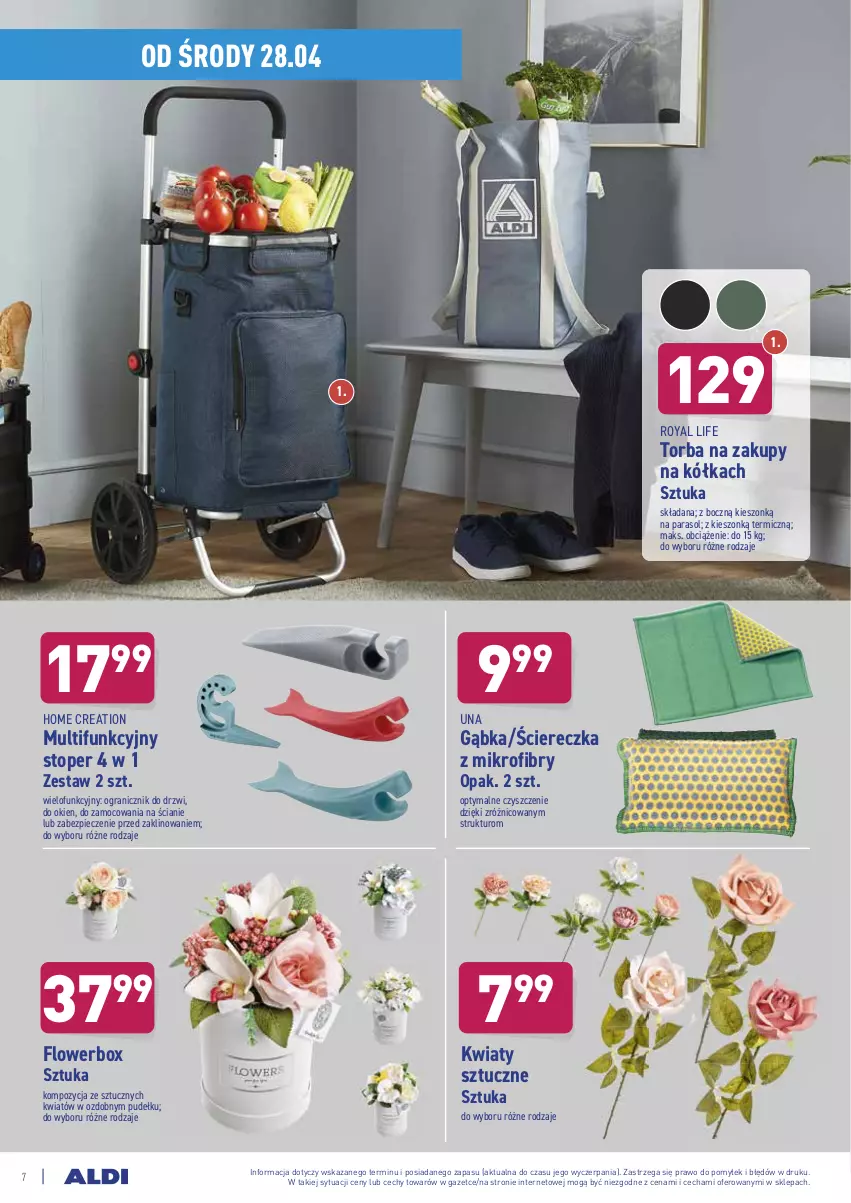 Gazetka promocyjna Aldi - ważna 28.04 do 30.04.2021 - strona 7 - produkty: Drzwi, Gra, Parasol, Piec, Top, Torba, Torba na zakupy