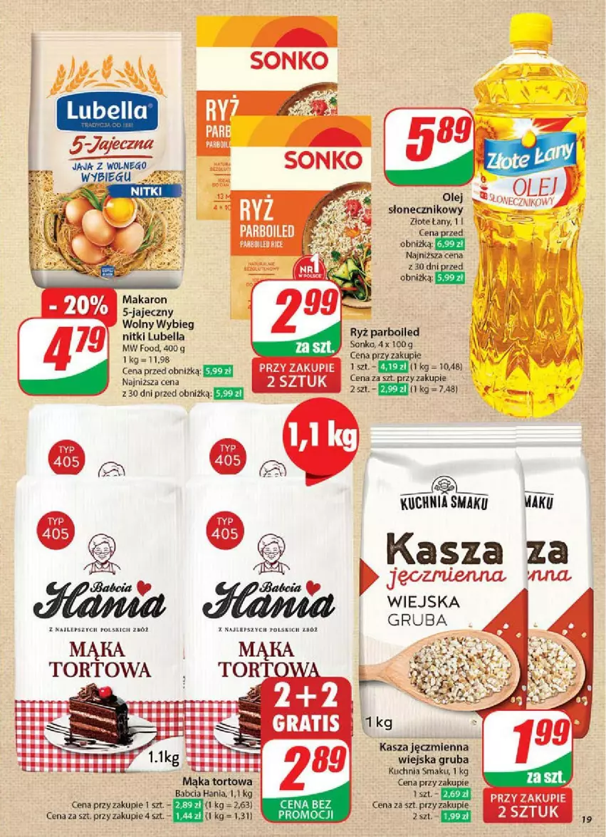 Gazetka promocyjna Dino - ważna 07.05 do 13.05.2025 - strona 11 - produkty: Bell, Bella, HP, Jaja, Jaja z wolnego wybiegu, Kasza, Kasza jęczmienna, Kuchnia, Lubella, Mąka, Mąka tortowa, Olej, Ryż, Ryż parboiled