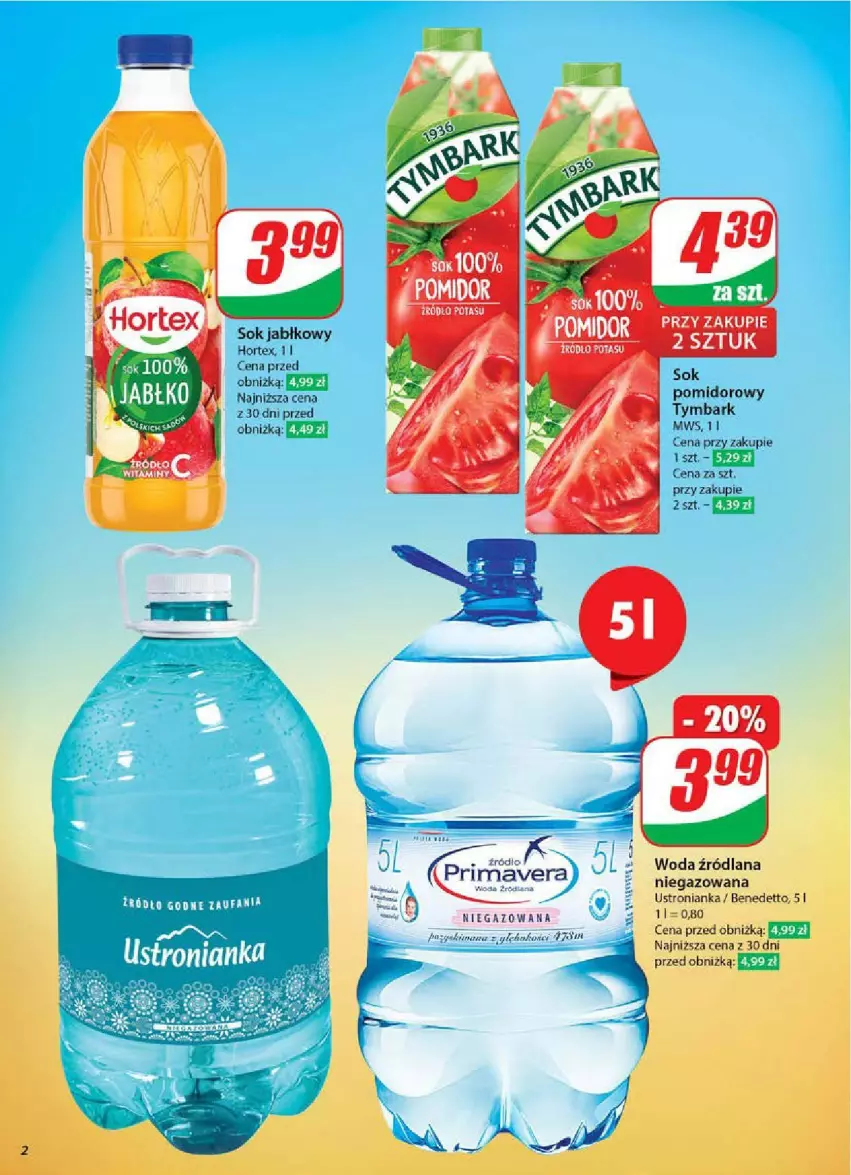 Gazetka promocyjna Dino - ważna 07.05 do 13.05.2025 - strona 12 - produkty: Fa, LANA, Prima, Primavera, Sok, Sok jabłkowy, Sok pomidorowy, Tymbark, Woda