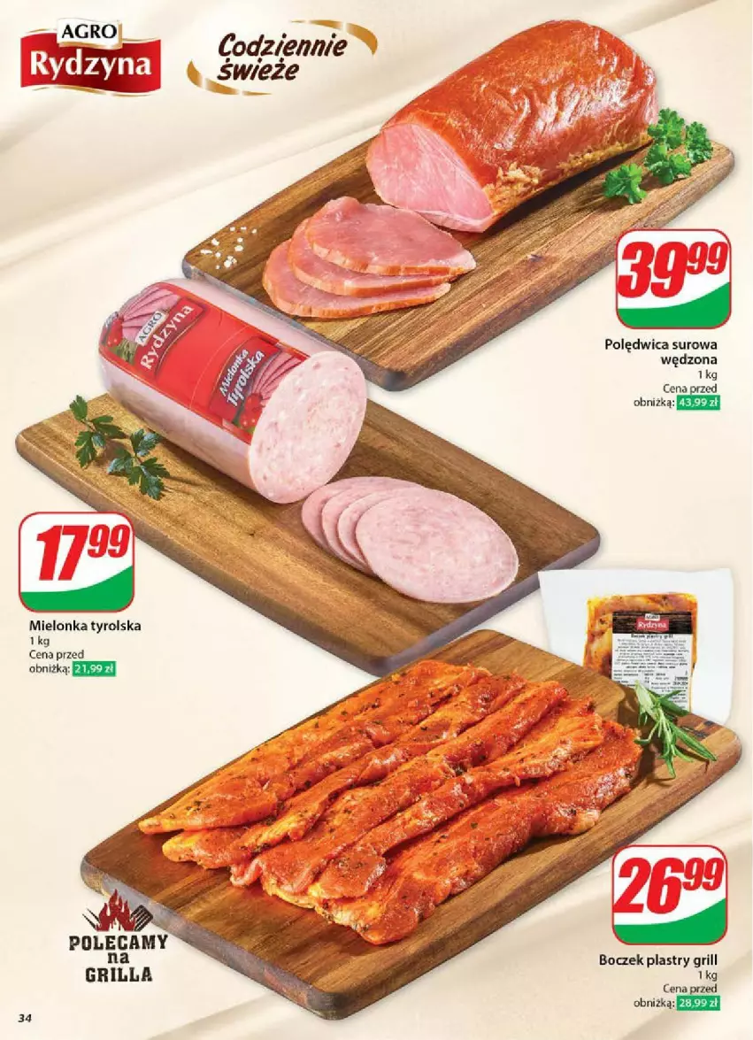 Gazetka promocyjna Dino - ważna 07.05 do 13.05.2025 - strona 28 - produkty: Boczek, Grill, Mielonka tyrolska, Polędwica
