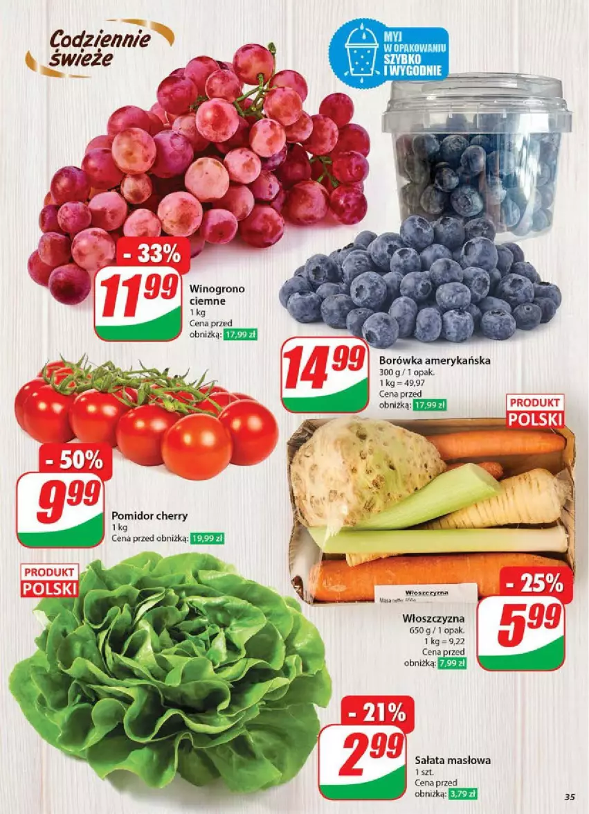 Gazetka promocyjna Dino - ważna 07.05 do 13.05.2025 - strona 29 - produkty: Borówka, Borówka amerykańska, Masło, Sałat, Sałata masłowa, Wino