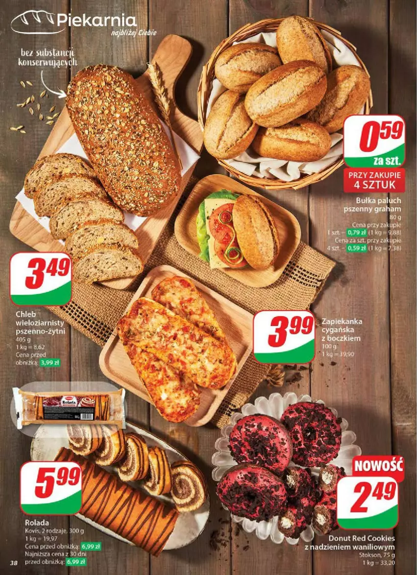 Gazetka promocyjna Dino - ważna 07.05 do 13.05.2025 - strona 32 - produkty: Chleb, Donut, Rolada