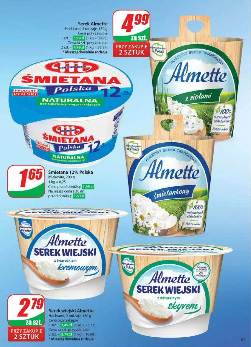 Gazetka promocyjna Dino - ważna 07.05 do 13.05.2025 - strona 36 - produkty: Almette, Fa, Hochland, LG, Mleko, Mlekovita, Ser, Serek, Serek wiejski