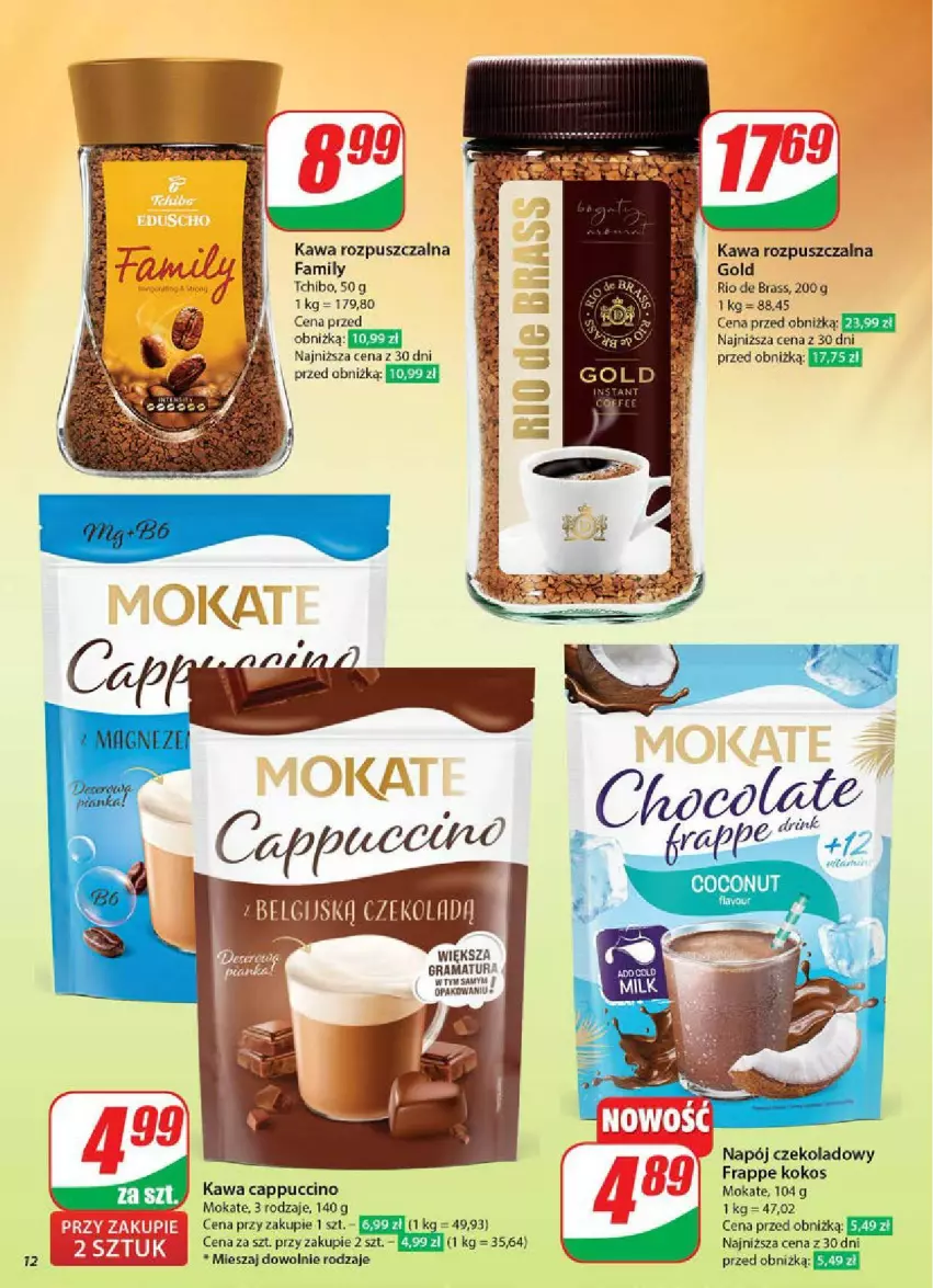 Gazetka promocyjna Dino - ważna 07.05 do 13.05.2025 - strona 4 - produkty: Cappuccino, Fa, Gra, Kawa, Kawa rozpuszczalna, Kokos, Napój, Rama, Tchibo