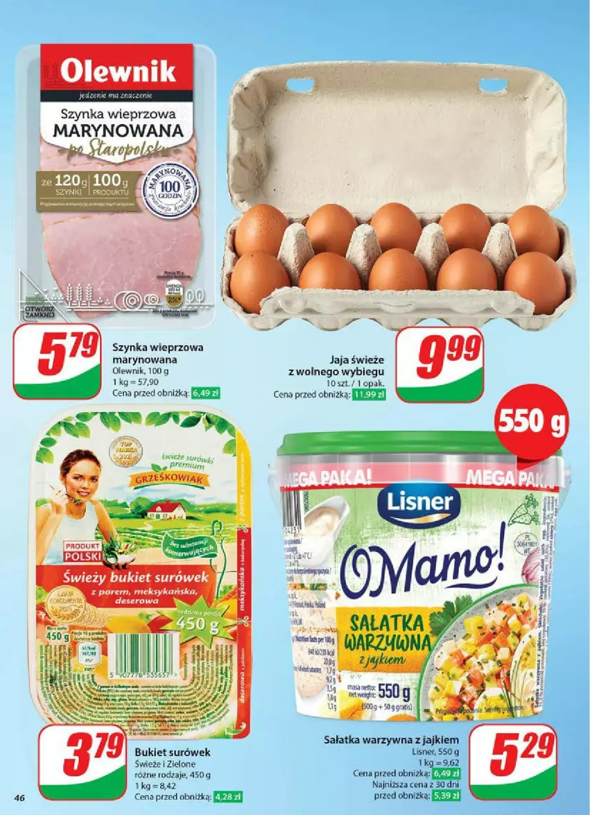 Gazetka promocyjna Dino - ważna 07.05 do 13.05.2025 - strona 41 - produkty: Bukiet, Jaja, Olewnik, Por, Sałat, Sałatka, Sałatka warzywna, Szynka, Szynka wieprzowa