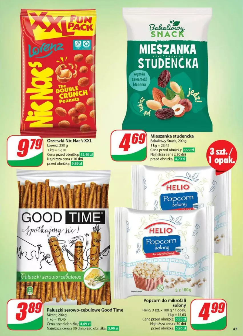 Gazetka promocyjna Dino - ważna 07.05 do 13.05.2025 - strona 42 - produkty: Fa, Helio, Lorenz, Mieszanka studencka, Orzeszki, Popcorn, Ser