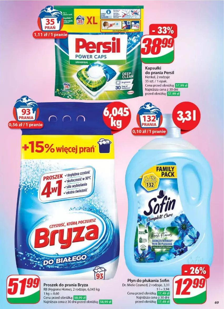 Gazetka promocyjna Dino - ważna 07.05 do 13.05.2025 - strona 66 - produkty: Bryza, Kapsułki do prania, Persil, Płyn do płukania, Proszek do prania