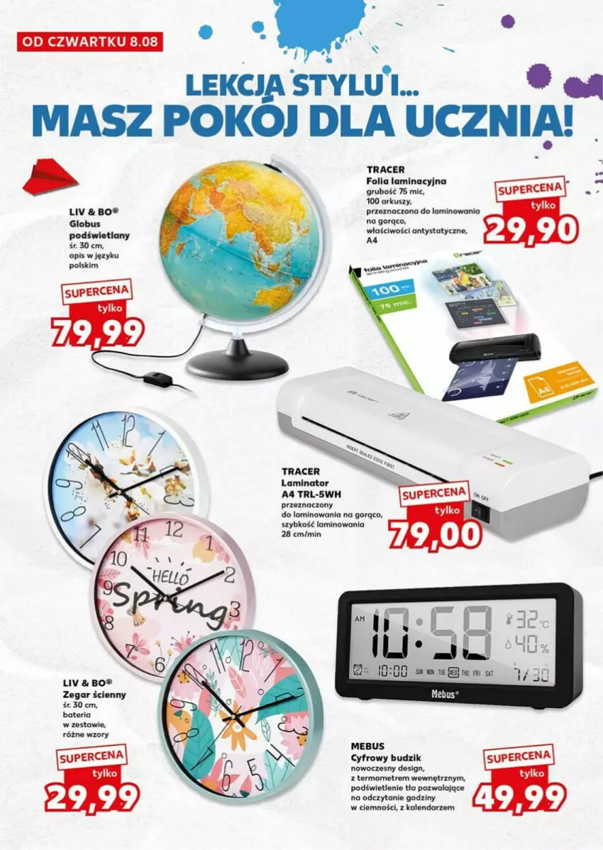 Gazetka promocyjna Kaufland - ważna 08.08 do 13.09.2024 - strona 28 - produkty: Acer, Bateria, Budzik, Kalendarz, Termometr, Zegar