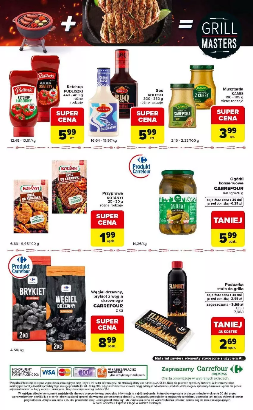 Gazetka promocyjna Carrefour - Gazetka Express w SUMIE ekspresowe zakupy - ważna 11.08 do 17.08.2026 - strona 8 - produkty: Dres, Fa, Grill, Ketchup, Pudliszki, Ser, Stek, Węgiel drzewny
