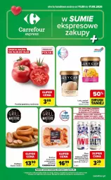 Gazetka promocyjna Carrefour - Gazetka Express w SUMIE ekspresowe zakupy - Gazetka - ważna od 17.08 do 17.08.2026 - strona 1 - produkty: Piwa, Piec, Kurczak, Gry, Gra, Lody, Grill, Kiełbasa, Pomidory