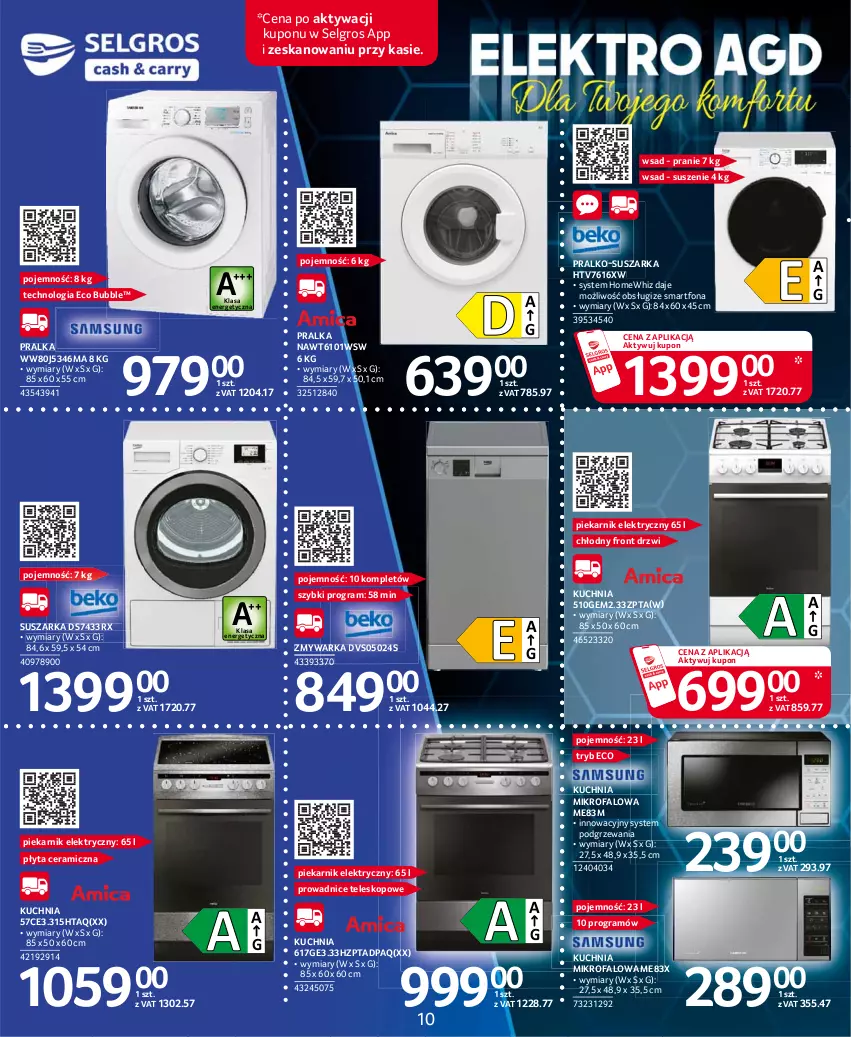 Gazetka promocyjna Selgros - Katalog Elektro - ważna 13.05 do 31.05.2021 - strona 10 - produkty: Drzwi, Fa, Gra, Kuchnia, LG, Piekarnik, Płyta, Pralka, Smartfon, Suszarka, Teleskop, Warka, Zmywarka